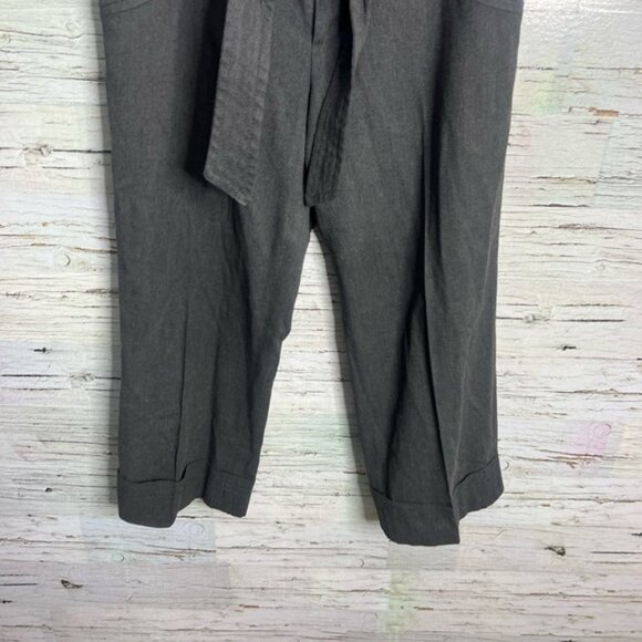 Anthropologie elevenses 10 Cropped Wide-Leg Pants with Tie Belt - Picture 2 of 7